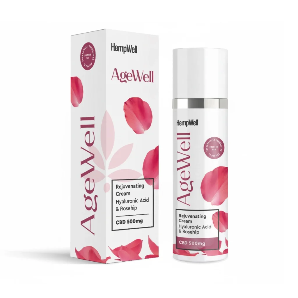 AgeWell CBD pro-ageing anti-ageing face cream 500mg with box