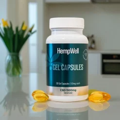HempWell CBD Capsules 1500mg CBD | 50mg Per Cap | 30 Gel Capsules