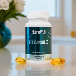 HempWell CBD Capsules 900mg CBD | 15mg Per Cap | 60 Gel Capsules