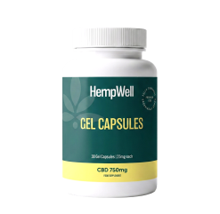 CBD Gel capsules 750mg 30 capsules x 25mg each