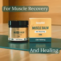 HempWell CBD Muscle Balm | 1000mg CBD | 50ml Glass Jar