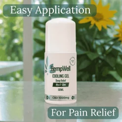 HempWell Cooling CBD Roll-on Gel | 1000mg CBD | 50ml Bottle