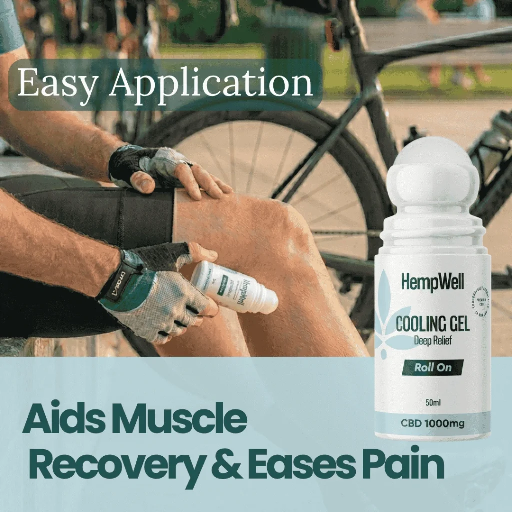 HempWell Cooling CBD Roll-on Gel | 1000mg CBD | 50ml Bottle - Image 4