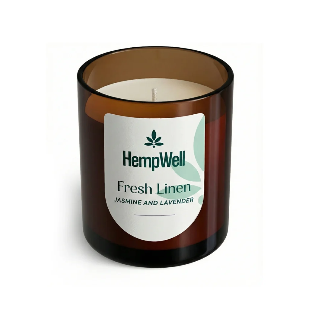 Fresh Linen CBD Candle - Jasmine & Lavender