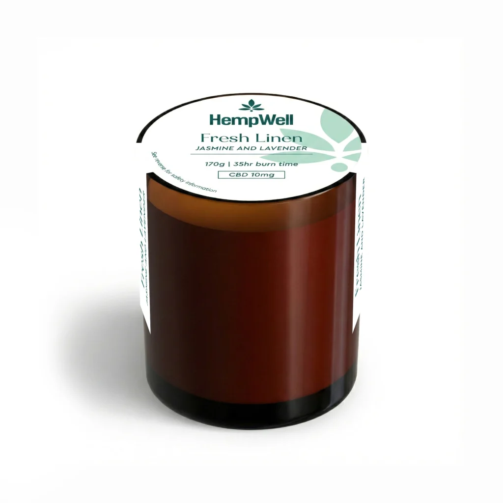 Fresh Linen CBD Candle - Jasmine & Lavender