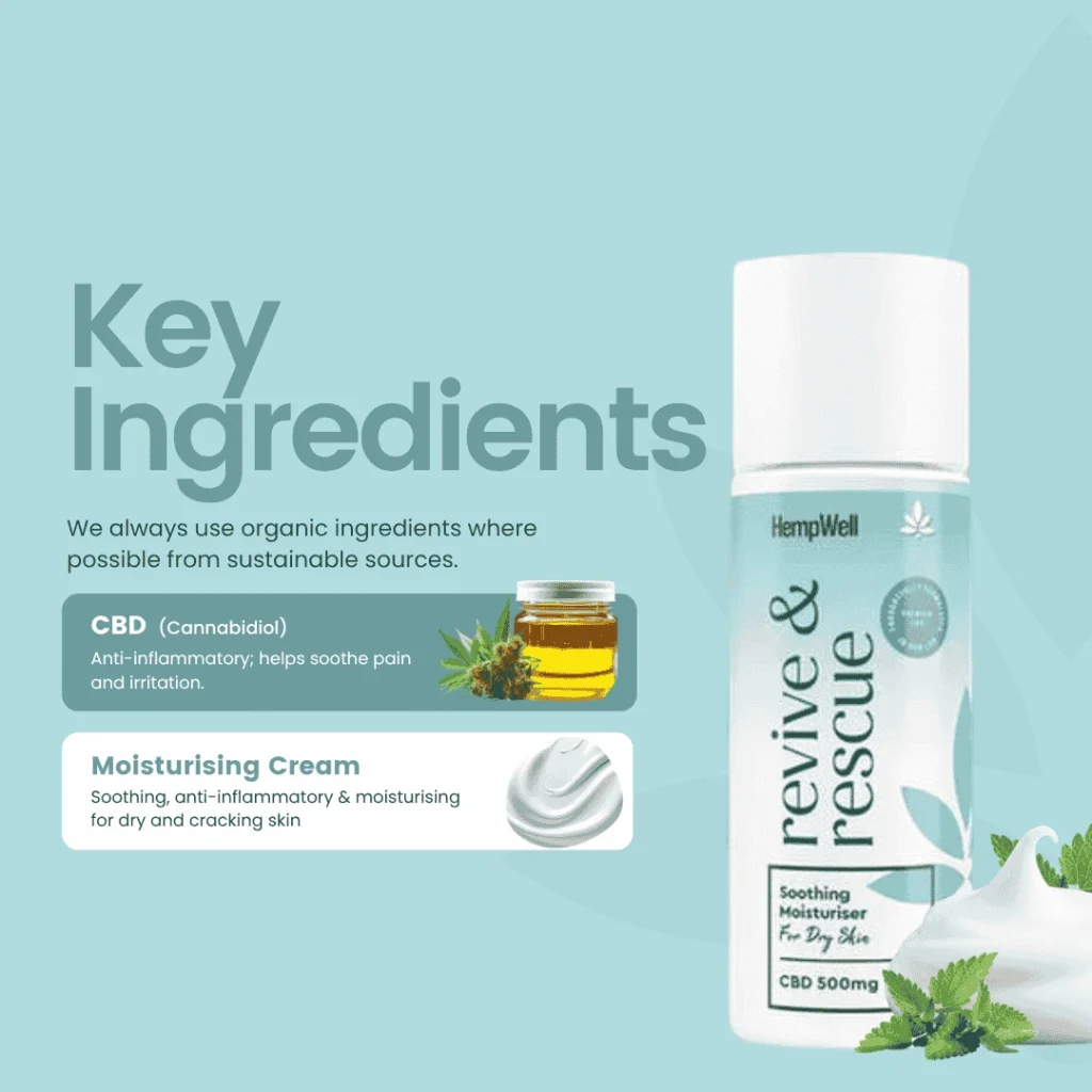 HempWell Face & Body Cream | 500mg CBD | 50ml - Image 6