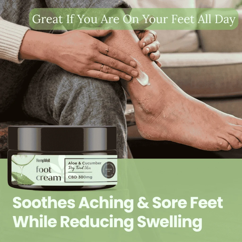 CBD Aloe and Cucumber Foot Cream 300mg 200ml - Image 4