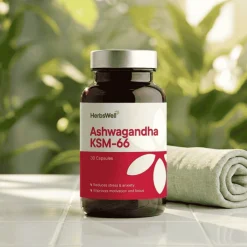 HerbsWell Ashwagandha KSM-66 Capsules